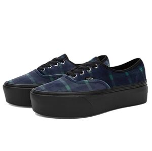 Vans Velvet Plaid Authentic Stackform (Stacked/Platform) Sneakers, Sz 9 NWT